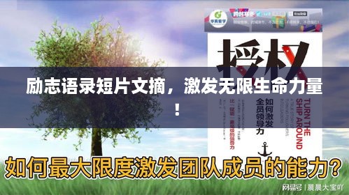 励志语录短片文摘，激发无限生命力量！