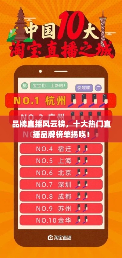 品牌直播风云榜，十大热门直播品牌榜单揭晓！