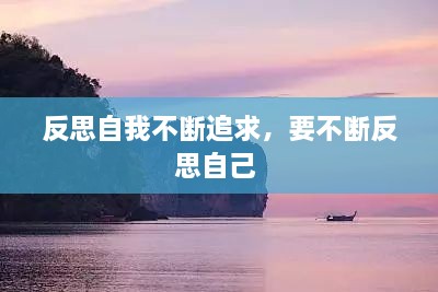 反思自我不断追求，要不断反思自己 