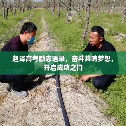 赵泽高考励志语录，奋斗共鸣梦想，开启成功之门