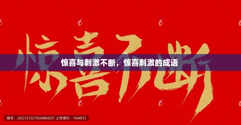 惊喜与刺激不断，惊喜刺激的成语 