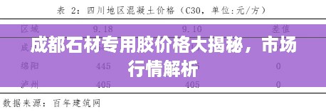 成都石材专用胶价格大揭秘，市场行情解析