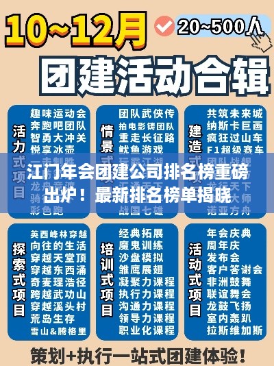 江门年会团建公司排名榜重磅出炉！最新排名榜单揭晓
