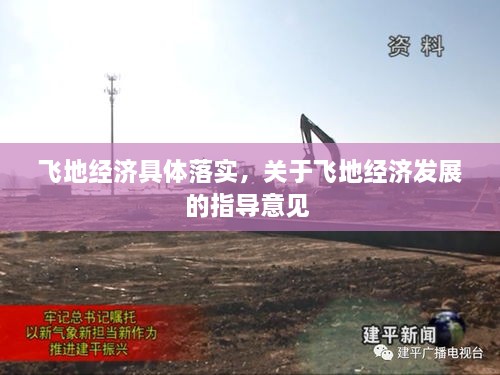 飞地经济具体落实，关于飞地经济发展的指导意见 