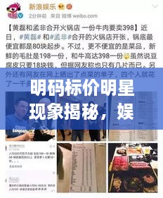 明码标价明星现象揭秘，娱乐圈的新挑战与观察
